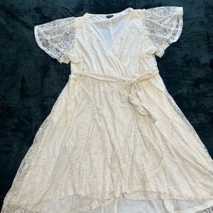 Torrid Elegant Cream Lace Dress